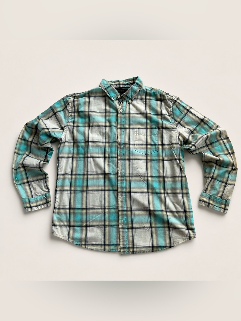 100% cotton vintage Y2K grunge indie plaid Aéropostale button up from 2000s sz L